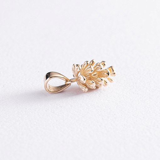 Кулон "Шишка" в желтом золоте п03668 4