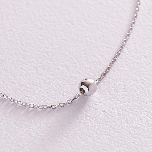 Колье "Шар" в белом золоте (0.5 см) кол02006 3