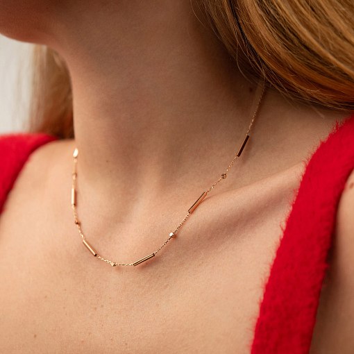 Кольє - ланцюжок у червоному золоті кол02464 2