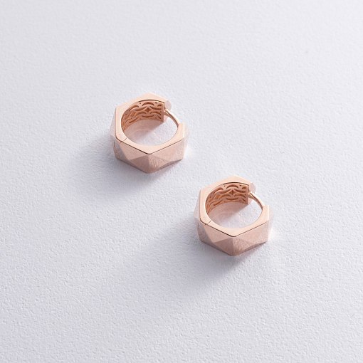 Серьги - кольца "Anna-Lisa" в красном золоте с09029 5