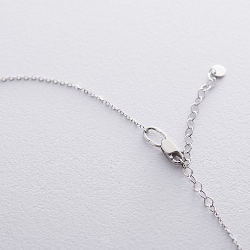 Колье с монетками из белого золота кол01441 3