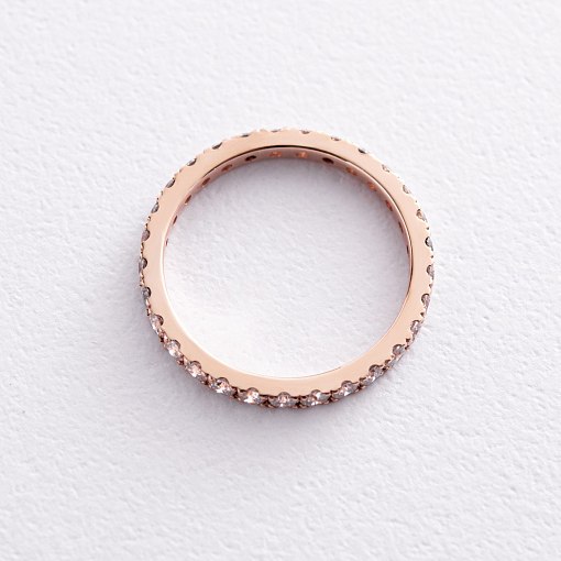 Каблучка в червоному золоті з діамантами 220962421 5