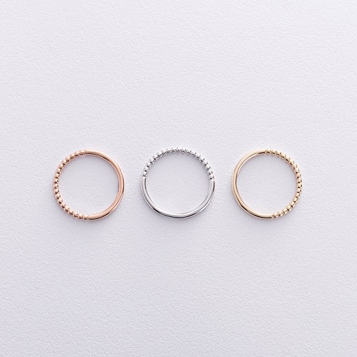 Шариковое кольцо "Одри" в желтом золоте к07597 6