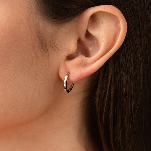 Серьги-кольца в желтом золоте с06457 6