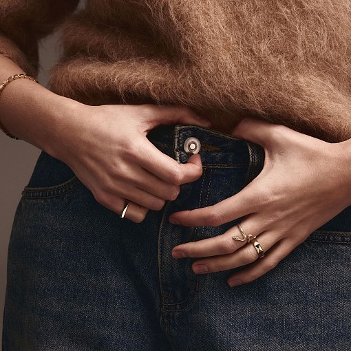 Каблучка в жовтому золоті (можливе гравіювання) к07600 8