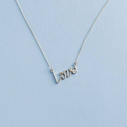 Колье "Love" в желтом золоте кол02267 7