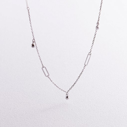 Кольє з кульками в білому золоті кол02385 3