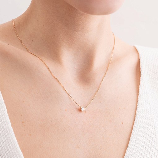 Кольє в червоному золоті з діамантом 719112421 2