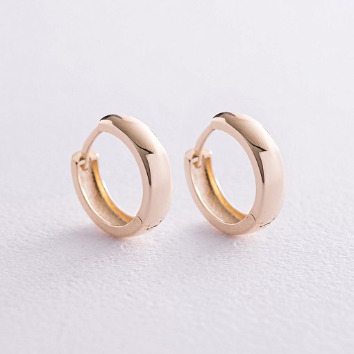 Серьги - кольца в желтом золоте с08189