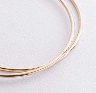 Серьги - кольца в желтом золоте (5.3 см) с08770 №5