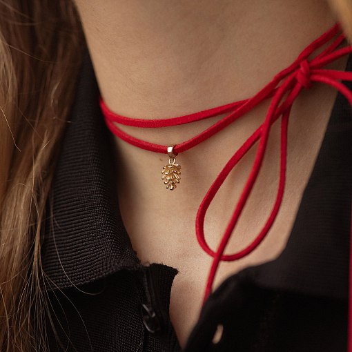 Кулон "Шишка" в желтом золоте п03668 5