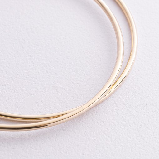 Серьги - кольца в желтом золоте (5.3 см) с08770 5