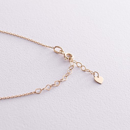 Колье с крестиком в желтом золоте кол02355 7