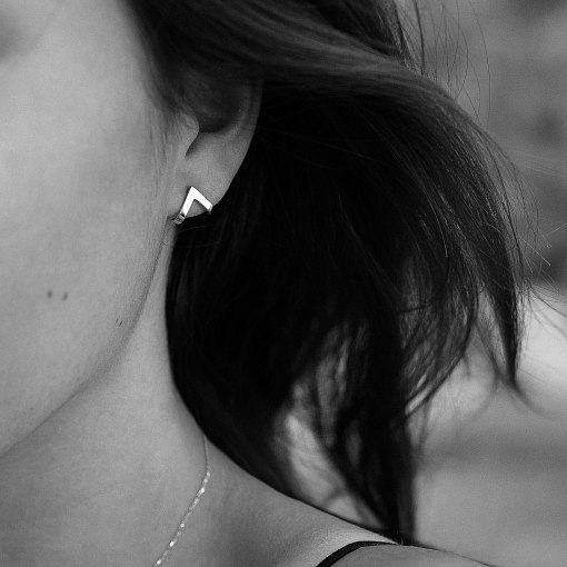 Золотые серьги - пусеты "Акцент" с07519 7