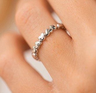 Золотое кольцо "Сердца" к05352 №4