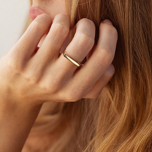 Каблучка в жовтому золоті (можливе гравіювання) к07600 4