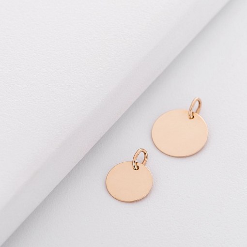 Кулон для гравировки в красном золоте (14 мм) п03101 5