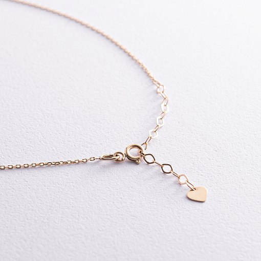 Колье "Монетка" в желтом золоте (возможна гравировка) кол02281 9