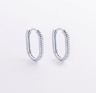 Серьги "Alisia" в белом золоте с09220
