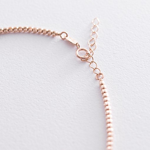 Колье "Сердечко" в красное золоте кол01143 3