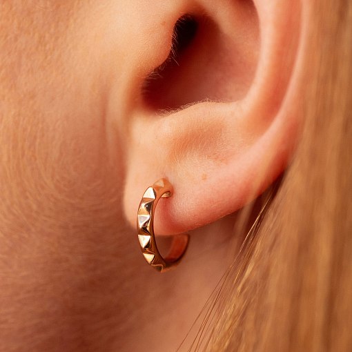 Серьги - пусеты "Mona" в красном золоте с08441 5