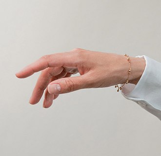 Браслет "Шарики" в желтом золоте б05594 №7