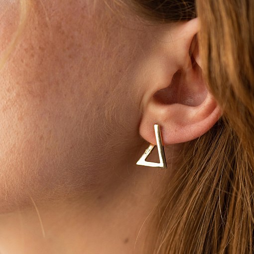 Серьги "Импровизация" в желтом золоте с07321 7