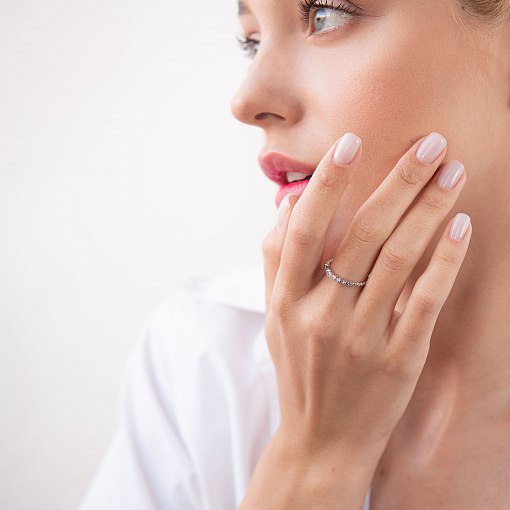 Золотое кольцо с фианитами к05715 4