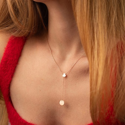 Золотое колье "Монетки" (возможна гравировка) кол02500 2