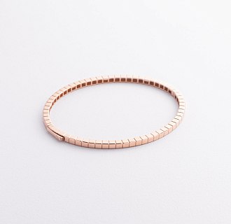 Жесткий золотой браслет "Кубики" б05613 №3