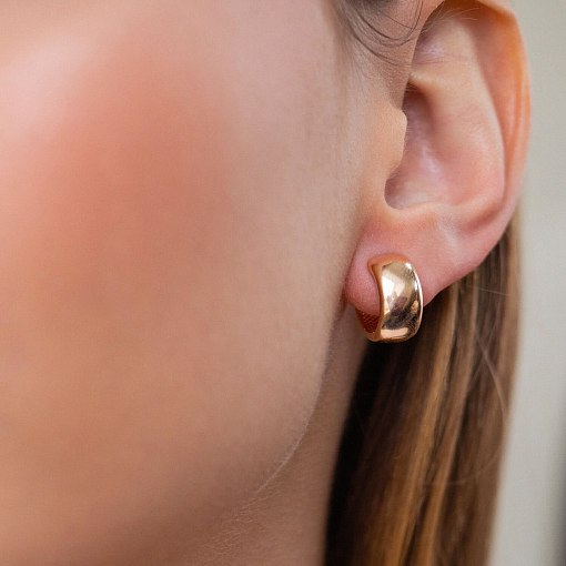 Серьги - кольца в красном золоте с07060 3