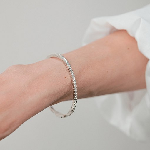 Золотой браслет "Clarice" с дорожкой камней б05558 4