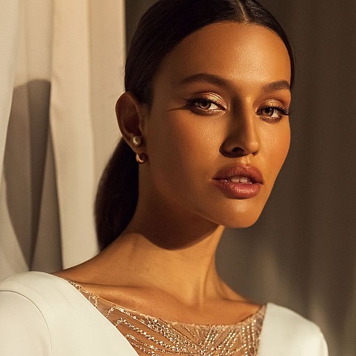 Золотые серьги "Шарики" с жемчугом с03441 9