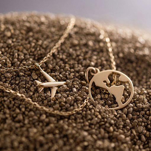 Кольє в жовтому золоті 