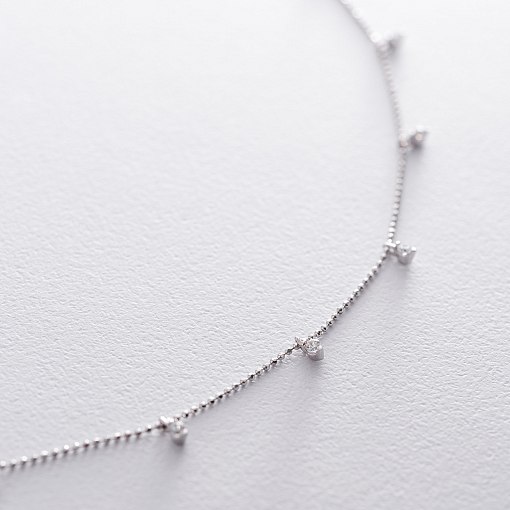 Золотое колье "Нежность" с фианитами кол01517 2