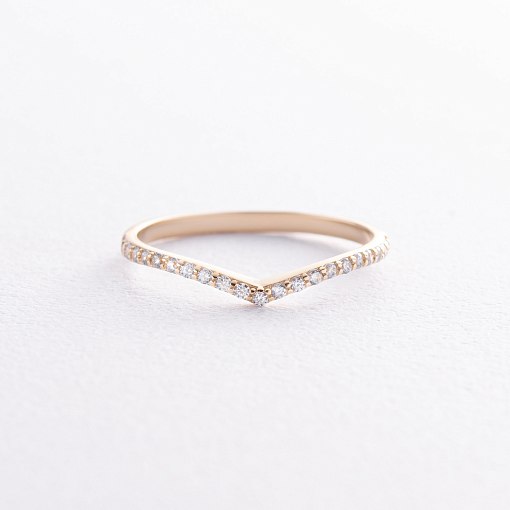 Кольцо "Особенное" с фианитами (желтое золото) к07467