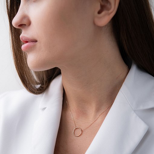 Колье "Круговорот" в красном золоте кол01733 5