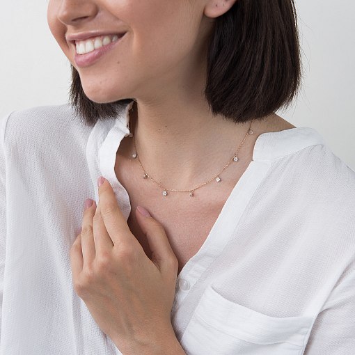 Кольє Весна в червоному золоті кол01427 4