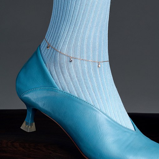 Золотой браслет на ногу "Звезды" б04584 2