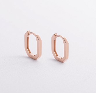 Серьги "Olimpia" в красном золоте с09396