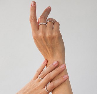 Золотое кольцо с бриллиантами кб0640lg №6