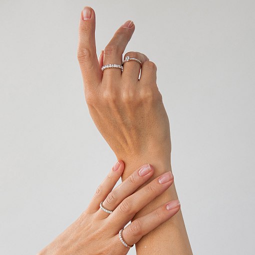 Золотое кольцо с бриллиантами кб0640lg 6