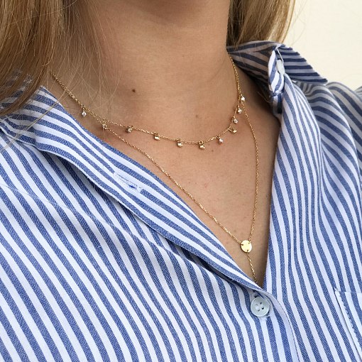 Золотое колье Дуальность кол01407 5