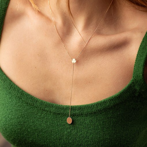 Кольє Монеточка в червоному золоті (можливе гравіювання) кол01479 3