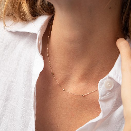 Колье "Шарики" в красном золоте кол02223 7