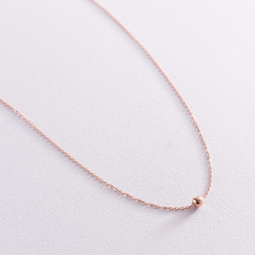 Колье "Шарик" в красном золоте кол02124