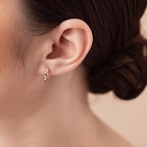 Серьги - пусеты "Mona" в желтом золоте c08379 7