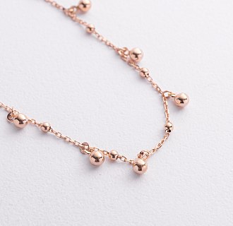 Браслет "Шарики" в красном золоте б05591 №3
