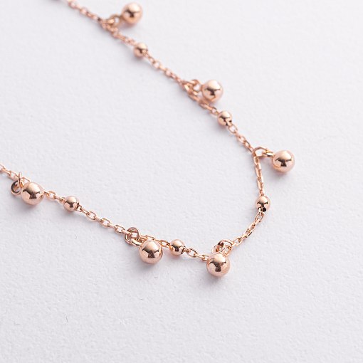 Браслет "Шарики" в красном золоте б05591 3