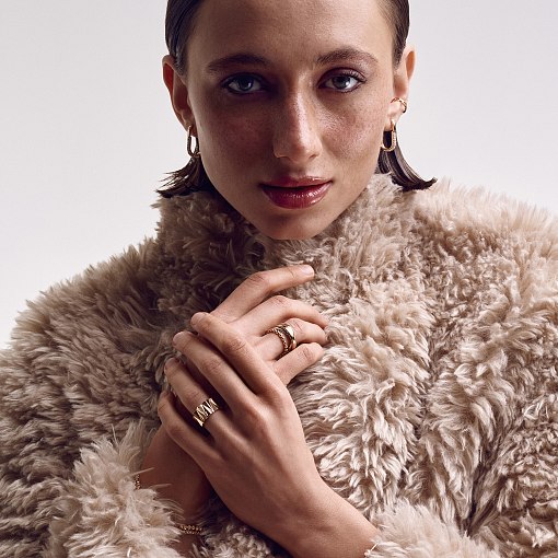 Каблучка Кульки в червоному золоті к06050 6